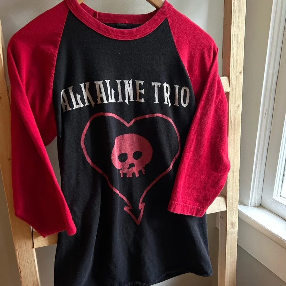 Alkaline Trio Concert Raglan Shirt - Red & Black - Picture 2 of 3